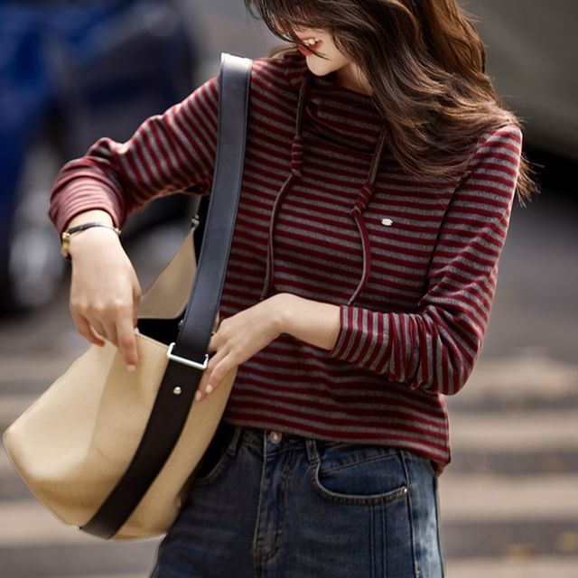 Jeonseon-Breton Stripe Hoodie