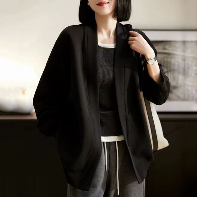 Jeonseon-Open Front Plain Jacket