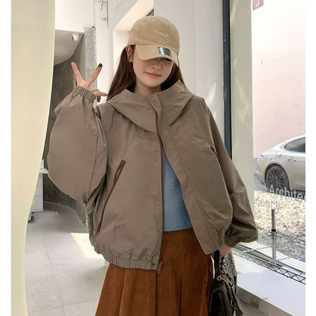 Jeonseon-Reversible Hooded Zip-Up Jacket