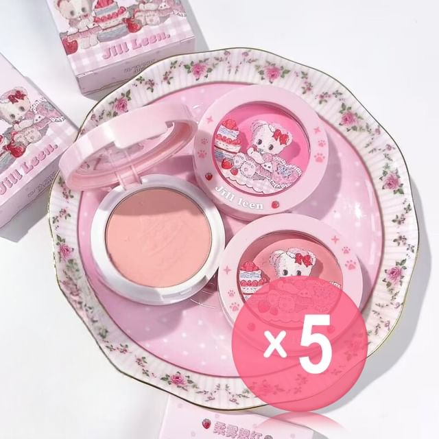 JILL LEEN-Soft Matte Blush Strawberry Bear Edition - 5 Colors 5pcs Bundle Set