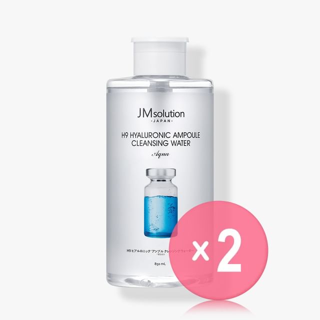 JMsolution-H9 Hyaluronic Ampoule Cleansing Water Aqua Jumbo 2pcs Bundle Set