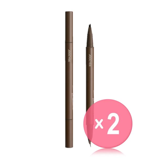 JOOCYEE-Double Headed Eyebrow Pencil - Stylo à sourcils double embout - 4 teintes - Lot de 2