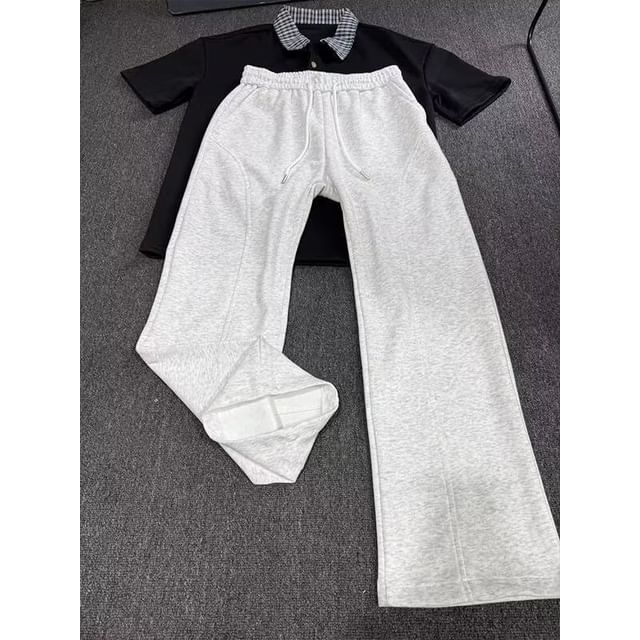 Jozev-Drawstring Waist Loose Fit Sweatpants