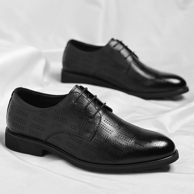 Jozev-Plain Lace-Up Derby Shoes Various Designs