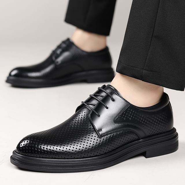 Jozev-Plain Lace-Up Derby Shoes Various Designs