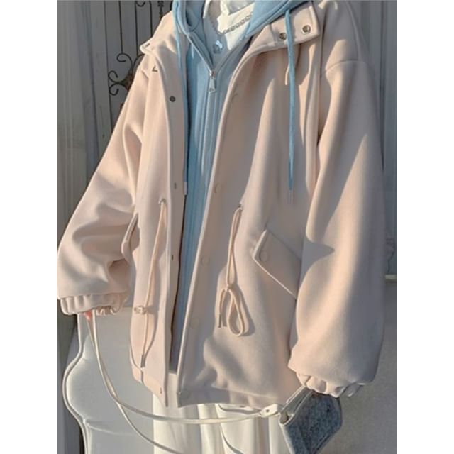 Jozev-Two Tone Hooded Zip-Up Jacket