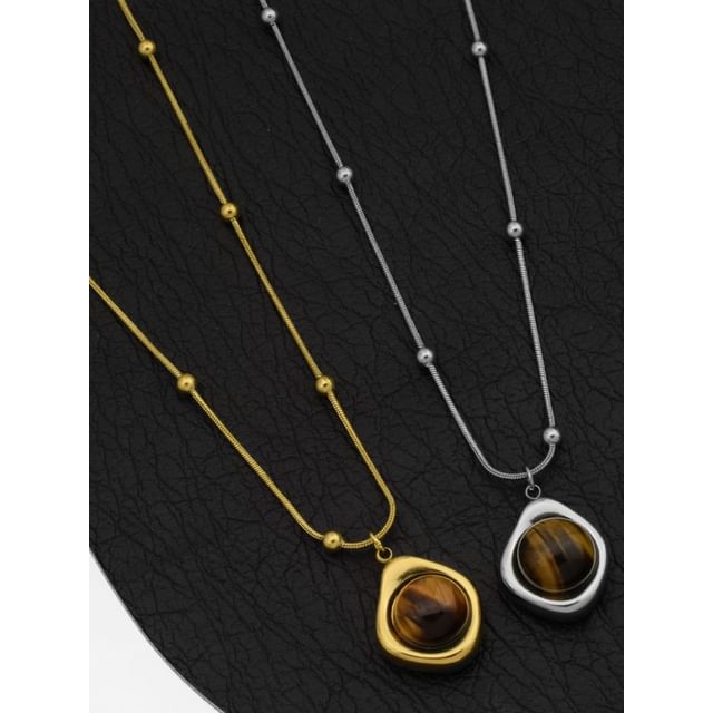 Juanitro-Bead Pendant Station Necklace