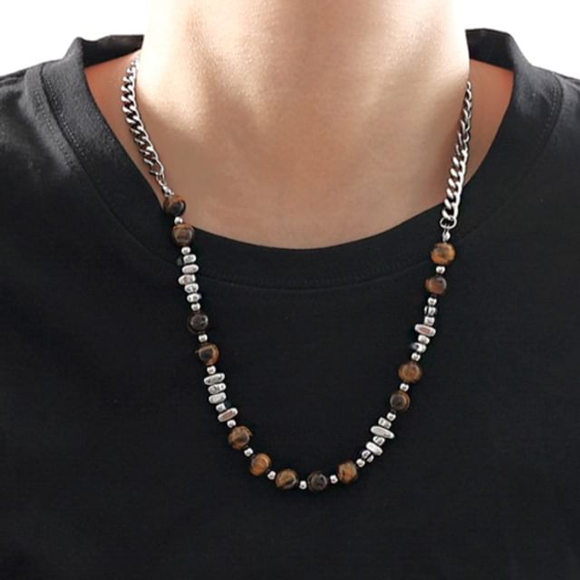 Juanitro-Beaded Chain Necklace