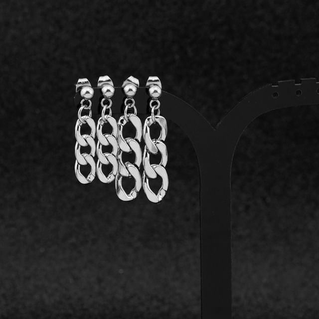 Juanitro-Cuban Link Alloy Dangle Earring Various Designs