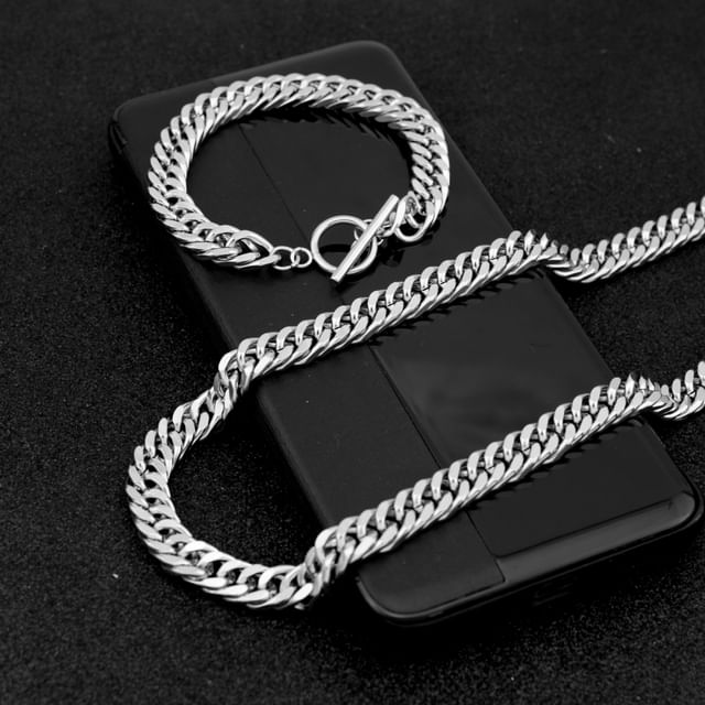 Juanitro-Curb Chain Bracelet Necklace Various Designs