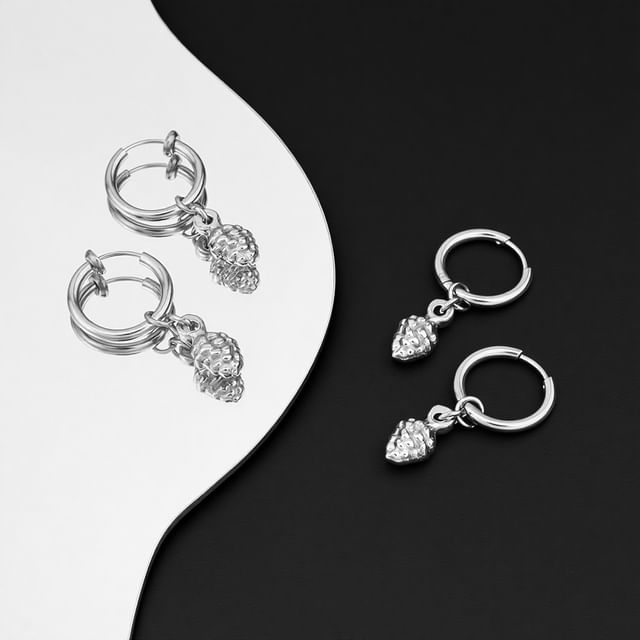 Juanitro-Pine Alloy Drop Earring Clip On Earring