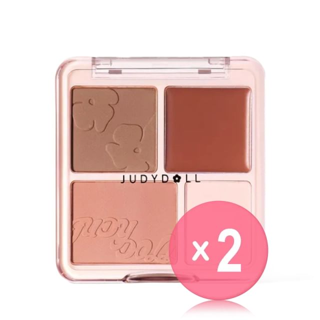 Judydoll-Blush Highlight Palette - 3 Colors 2pcs Bundle Set