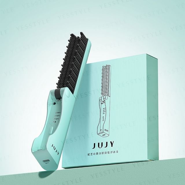 JUJY-Rechargeable Wireless Fast-heating Foldable Mini Bangs Styling Comb