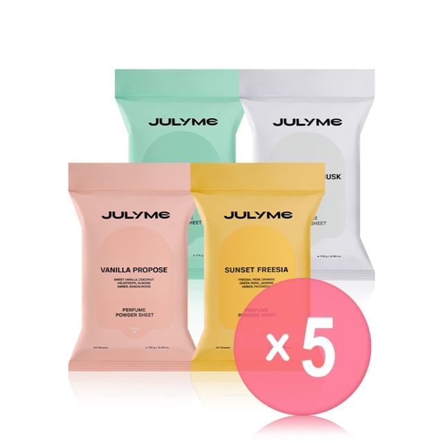 JULYME-Perfume Powder Sheet - 4 Types 5pcs Bundle Set