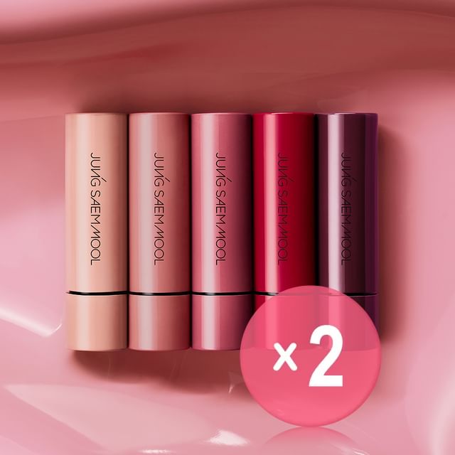 JUNG SAEM MOOL-New Classic Shine Lipstick - 5 Colors 2pcs Bundle Set