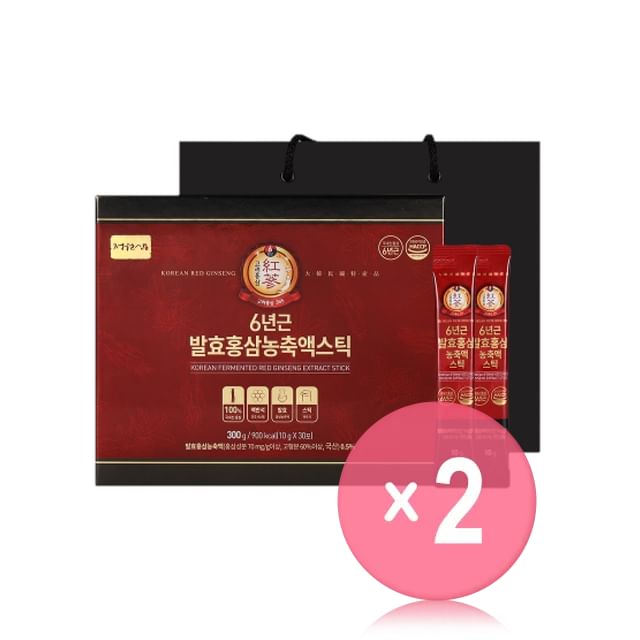 JUNGWONSAM-Korean Fermented Red Ginseng Extract Stick 2pcs Bundle Set