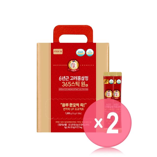 JUNGWONSAM-Korean Red Ginseng Extract 365 Stick Won 2pcs Bundle Set