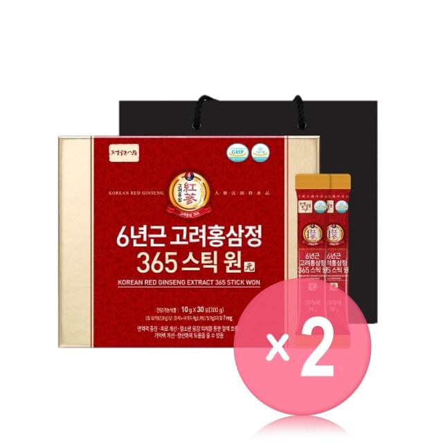 JUNGWONSAM-Korean Red Ginseng Extract 365 Stick Won 2pcs Bundle Set