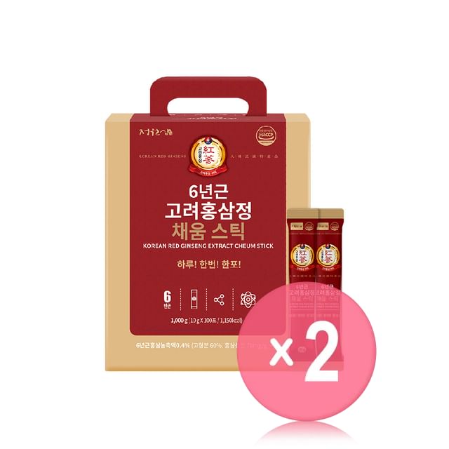 JUNGWONSAM-Korean Red Ginseng Extract Cheum Stick 2pcs Bundle Set
