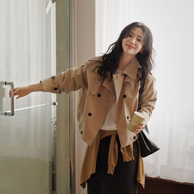 JUSTONE-Balloon Trench Jacket