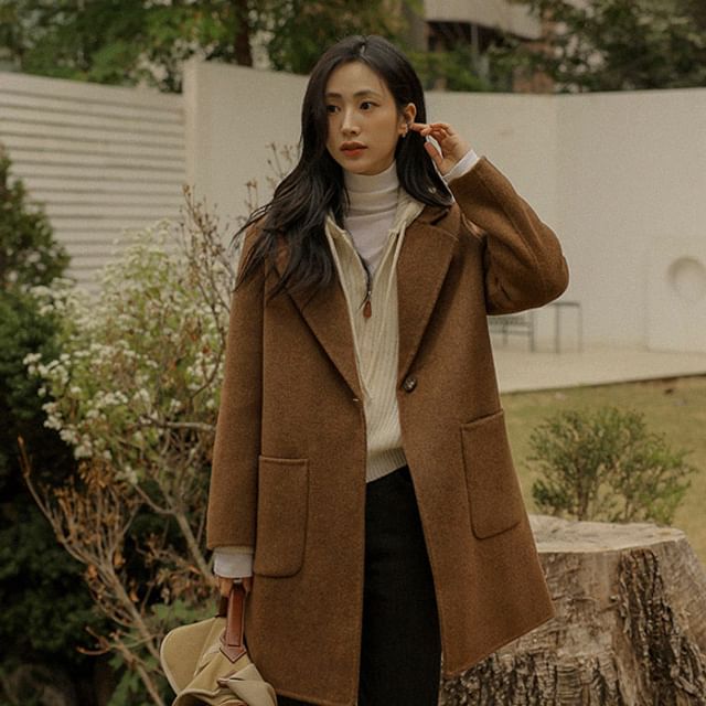 JUSTONE Handmade Half Chesterfield Coat YesStyle