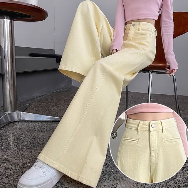 JVL-High Waist Flared Jeans Various Designs