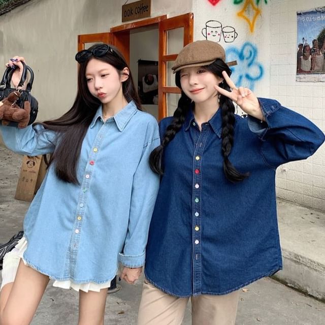 JVL-Long-Sleeve Denim Shirt