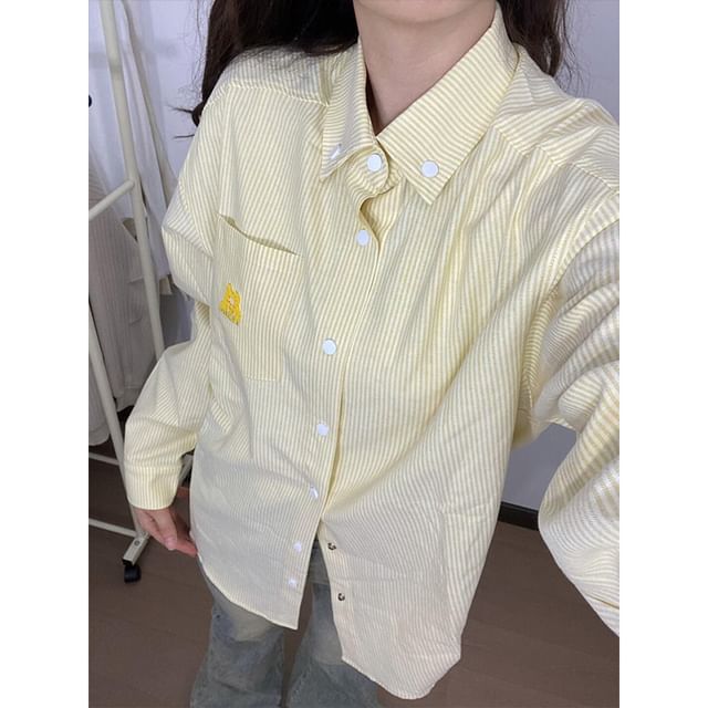 JVL-Long-Sleeve Striped Shirt