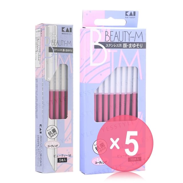 KAI-Beauty M Shape Shaving Razor 5pcs Bundle Set