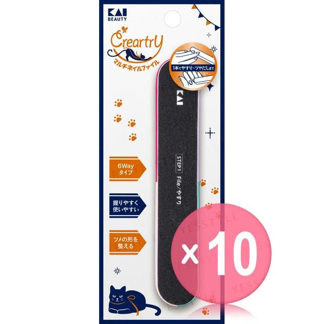 KAI-Creartry Multi Nail File 10pcs Bundle Set