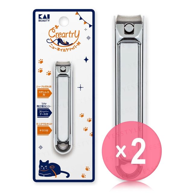 KAI-Creartry New Nail Clipper M 2pcs Bundle Set