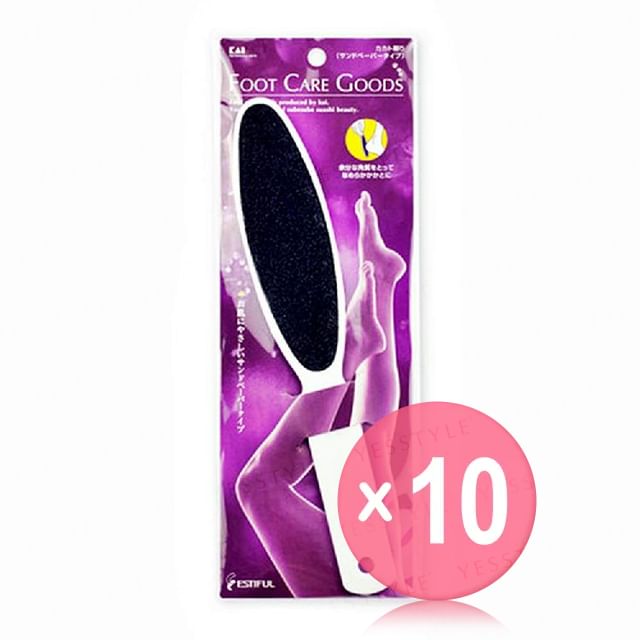KAI-Estiful Cracked Heels Exfoliater Sandpaper 10pcs Bundle Set