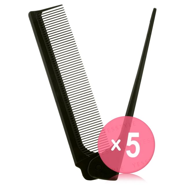 KAI-Foldable Setting Hair Comb Black 5pcs Bundle Set