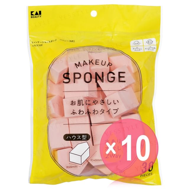 KAI-Makeup Sponge Value House 10pcs Bundle Set