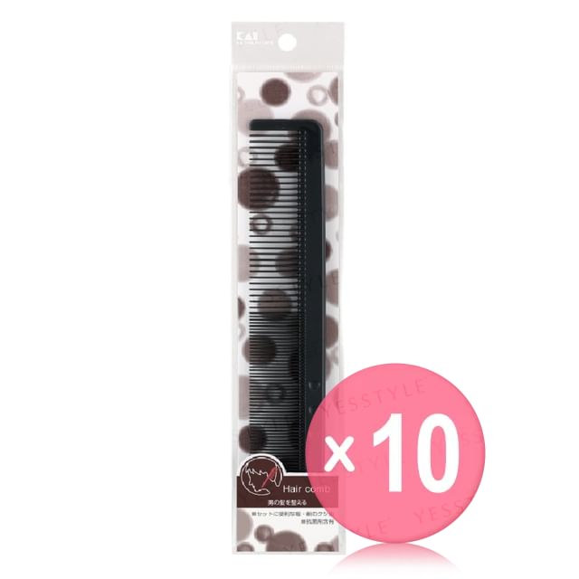 KAI-Men Hair Comb 10pcs Bundle Set
