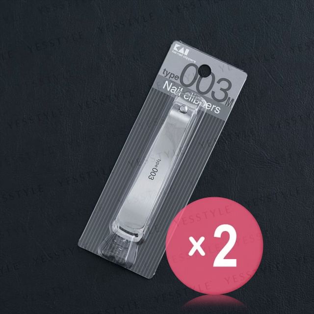 KAI-Nail Clipper Type 003 SL-M NAIL CLIPPER TYPE003 SL-M 2pcs Bundle Set
