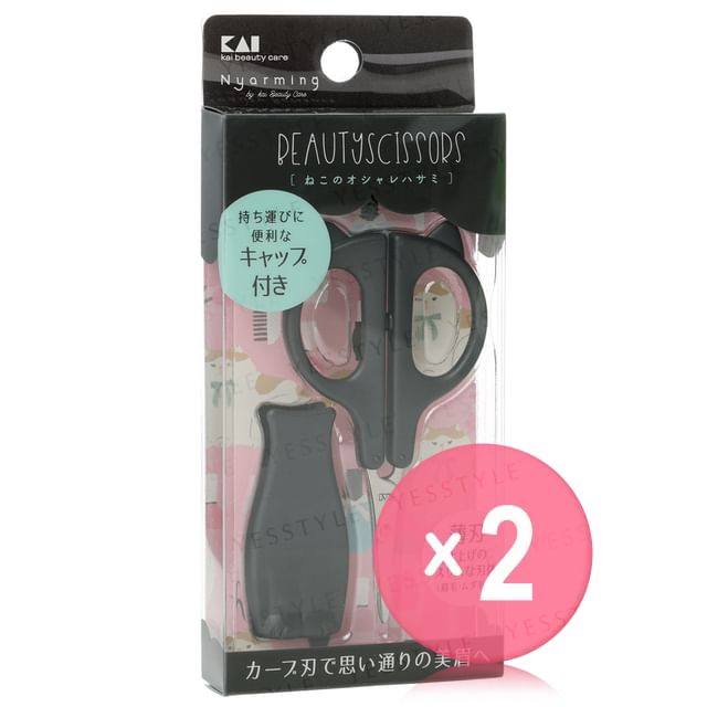 KAI-Nyarming Cat Beauty Scissors 2pcs Bundle Set