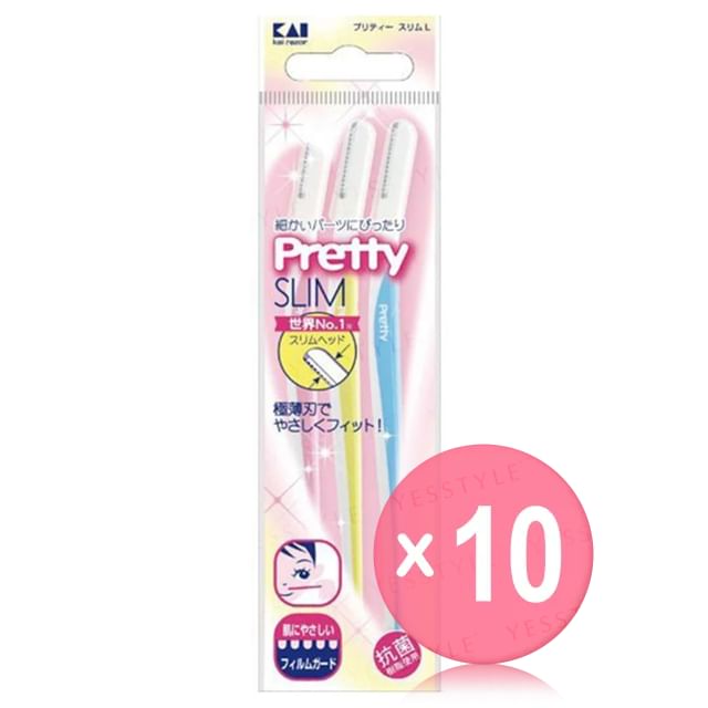 KAI-Pretty Slim Razor L 10pcs Bundle Set