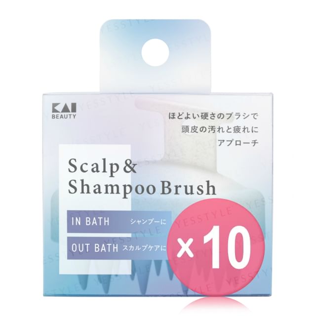 KAI-Scalp Shampoo Brush 10pcs Bundle Set