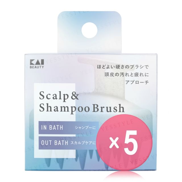 KAI-Scalp Shampoo Brush 5pcs Bundle Set