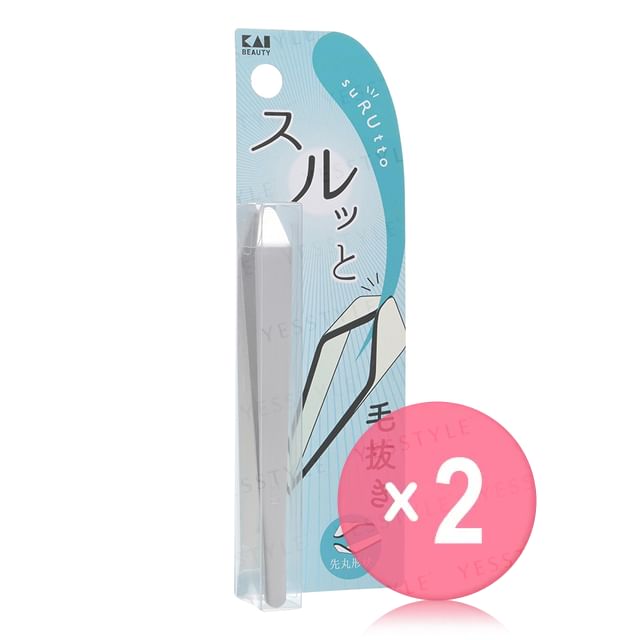 KAI-Surutto Tweezers 2pcs Bundle Set