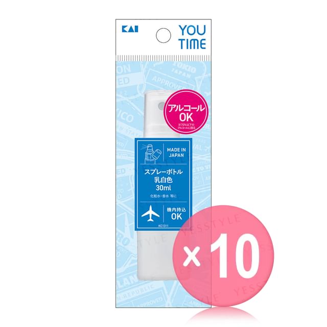 KAI-You Time Spray Bottle Milky White 30ml 10pcs Bundle Set