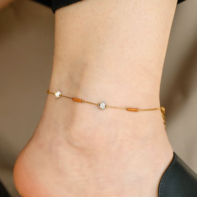 Kamuel-CZ Thin Anklet