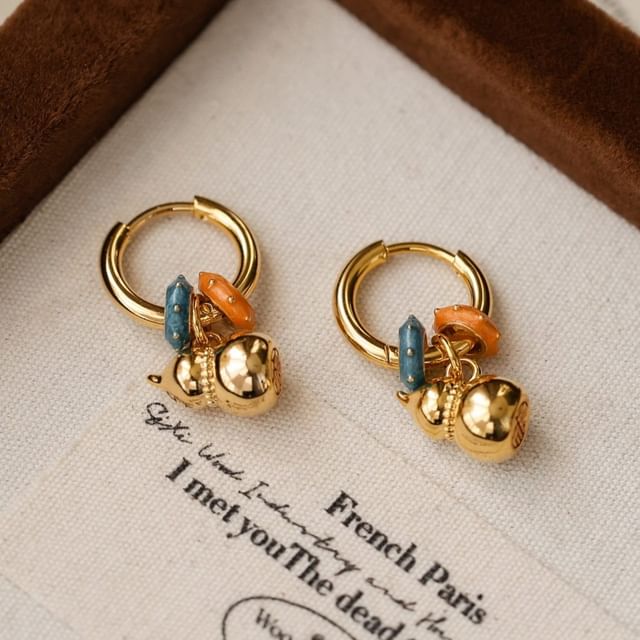 Kamuel-Gourd Drop Earring