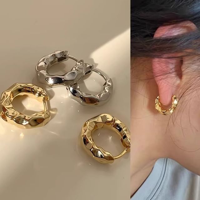 Kamuel-Irregular Huggie Earring