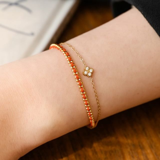 Kamuel-Layered Beaded Chain Bracelet