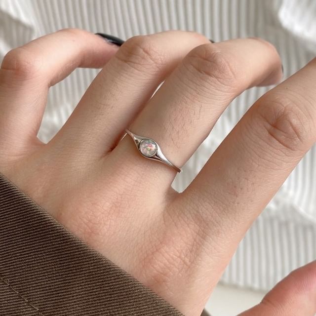 Kamuel-Opal Alloy Open Ring