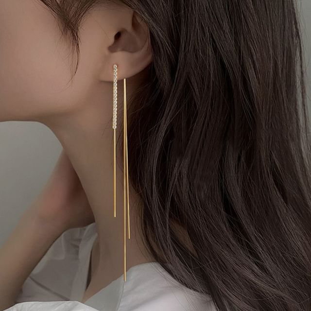 Kamuel-Rhinestone Fringe Ear Jacket