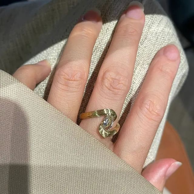 Kamuel-Rhinestone Irregular Ring