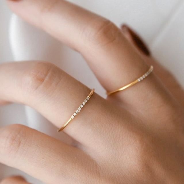Kamuel-Rhinestone Stainless Steel Ring